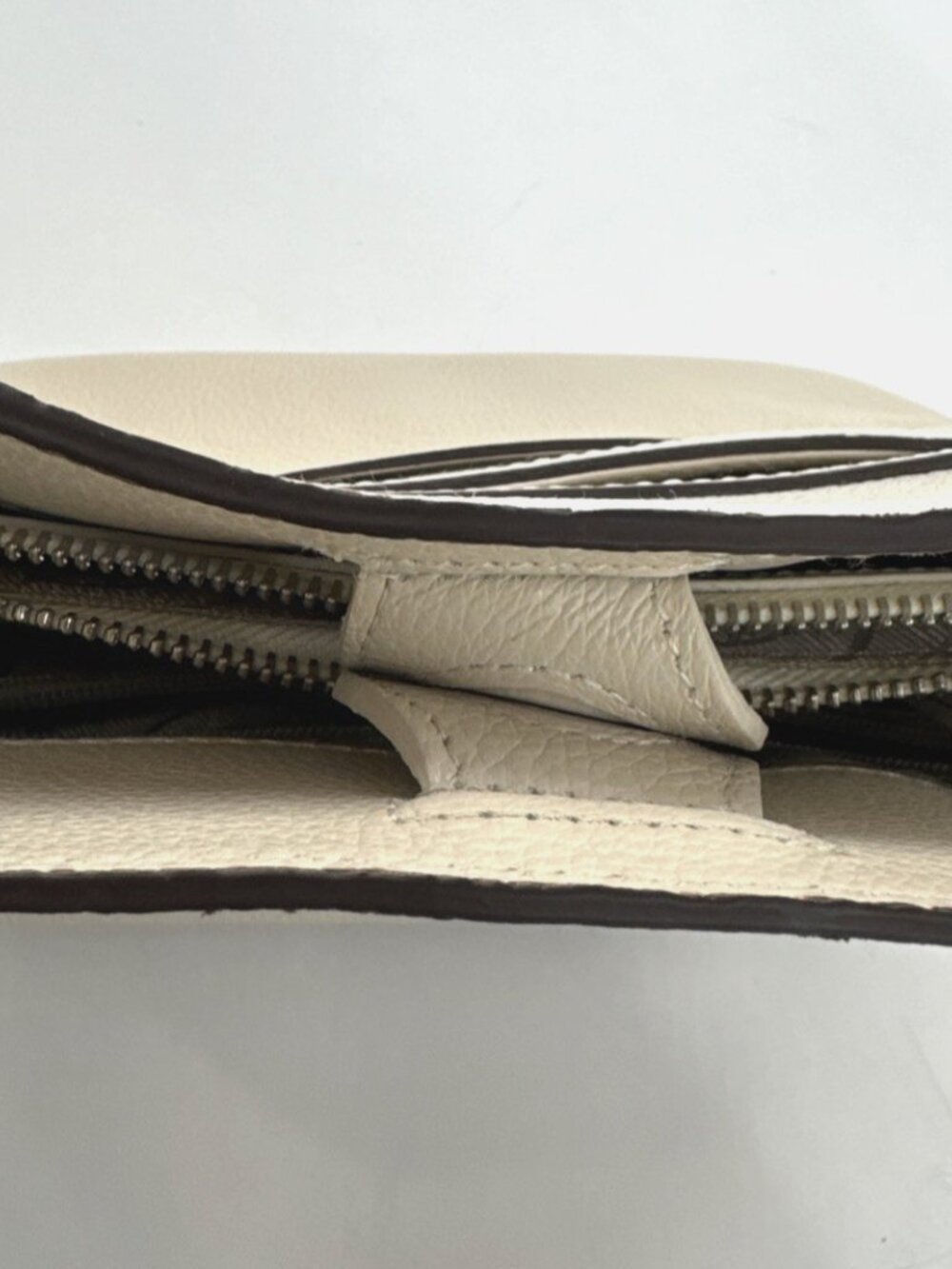 BRIGHTON Purse Ferrara Collection Noelle Cream Handbag Shoulder Pebbled Leather - Picture 13 of 13